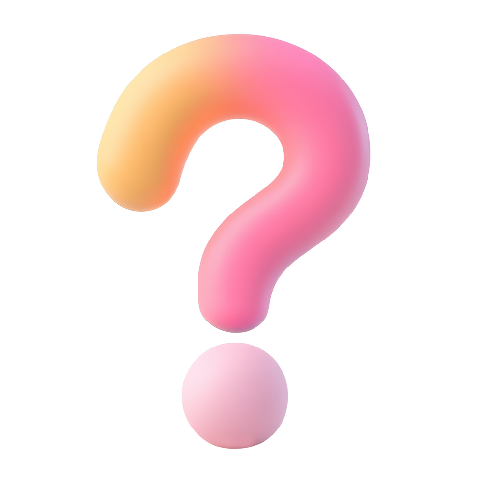 Question mark icon design digital art modern style png
