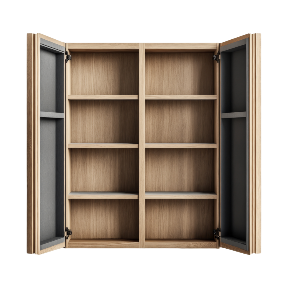 Contemporary open shelving unit for stylish interiors png