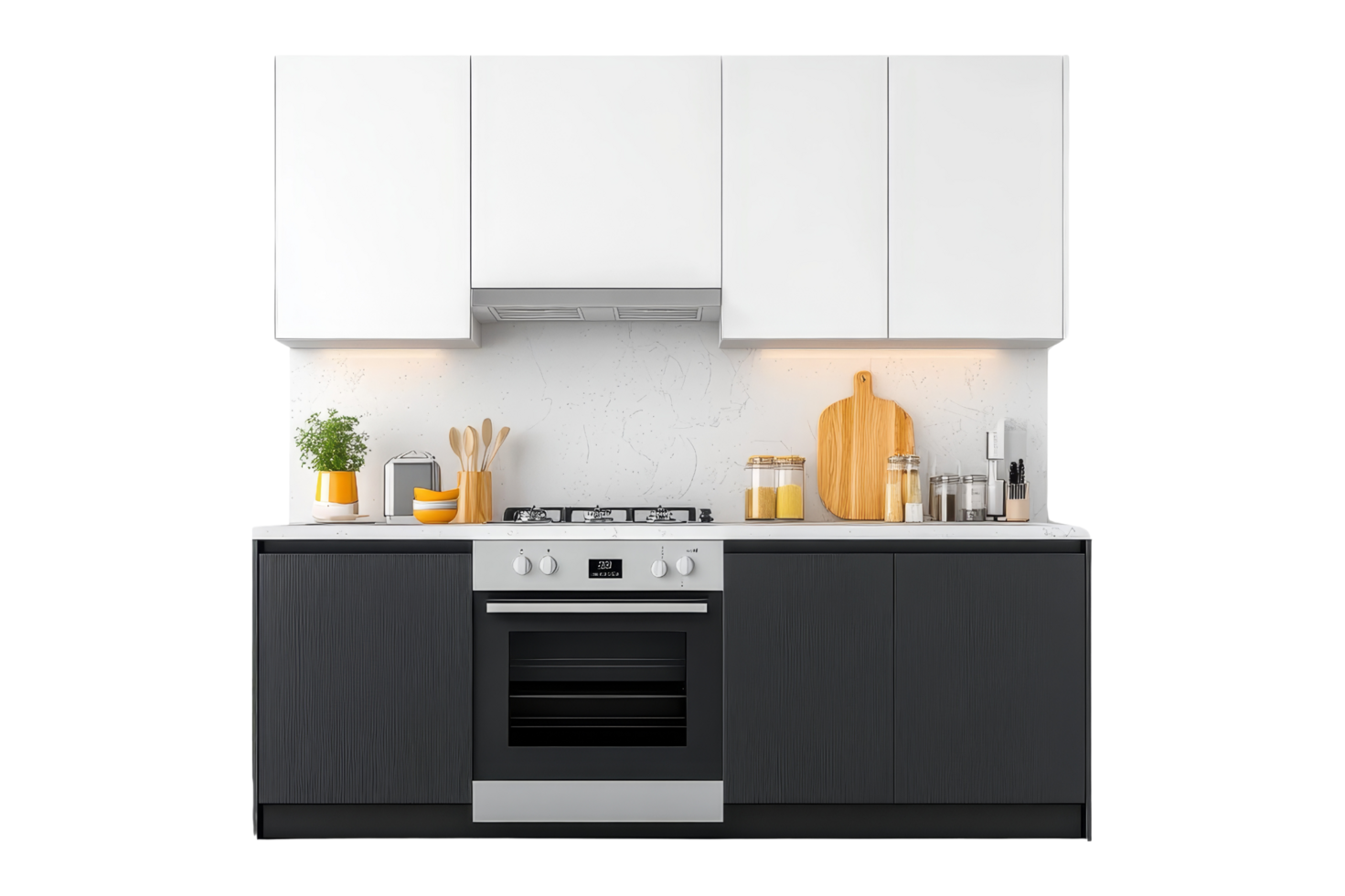 Modern dualtone kitchen cabinets minimalist design home png