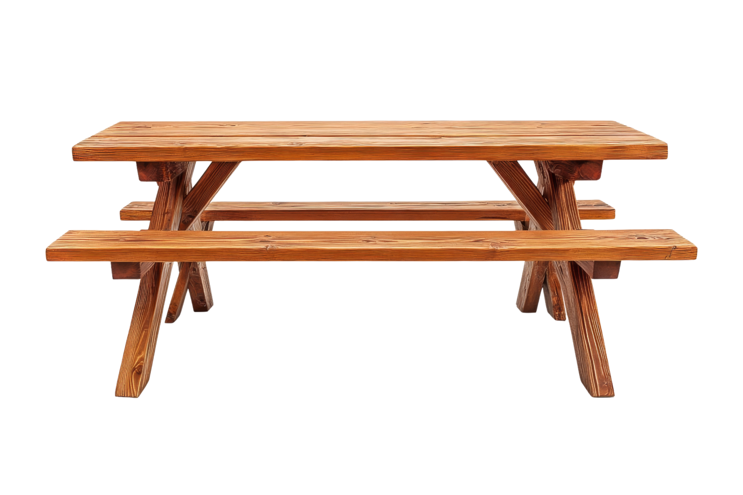 Hardwood picnic bench chair isolated png