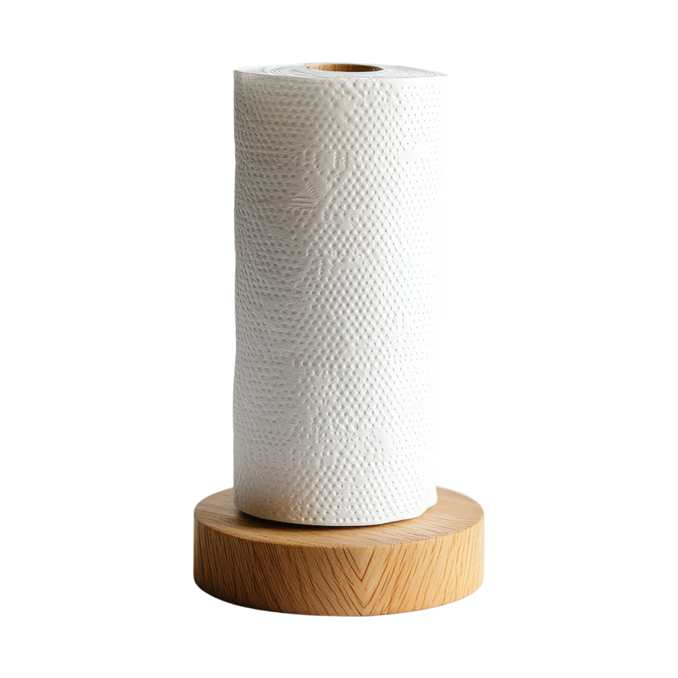Minimal paper towel holder on png