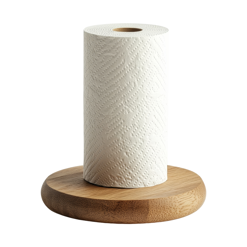 Minimal paper towel holder on isolated png