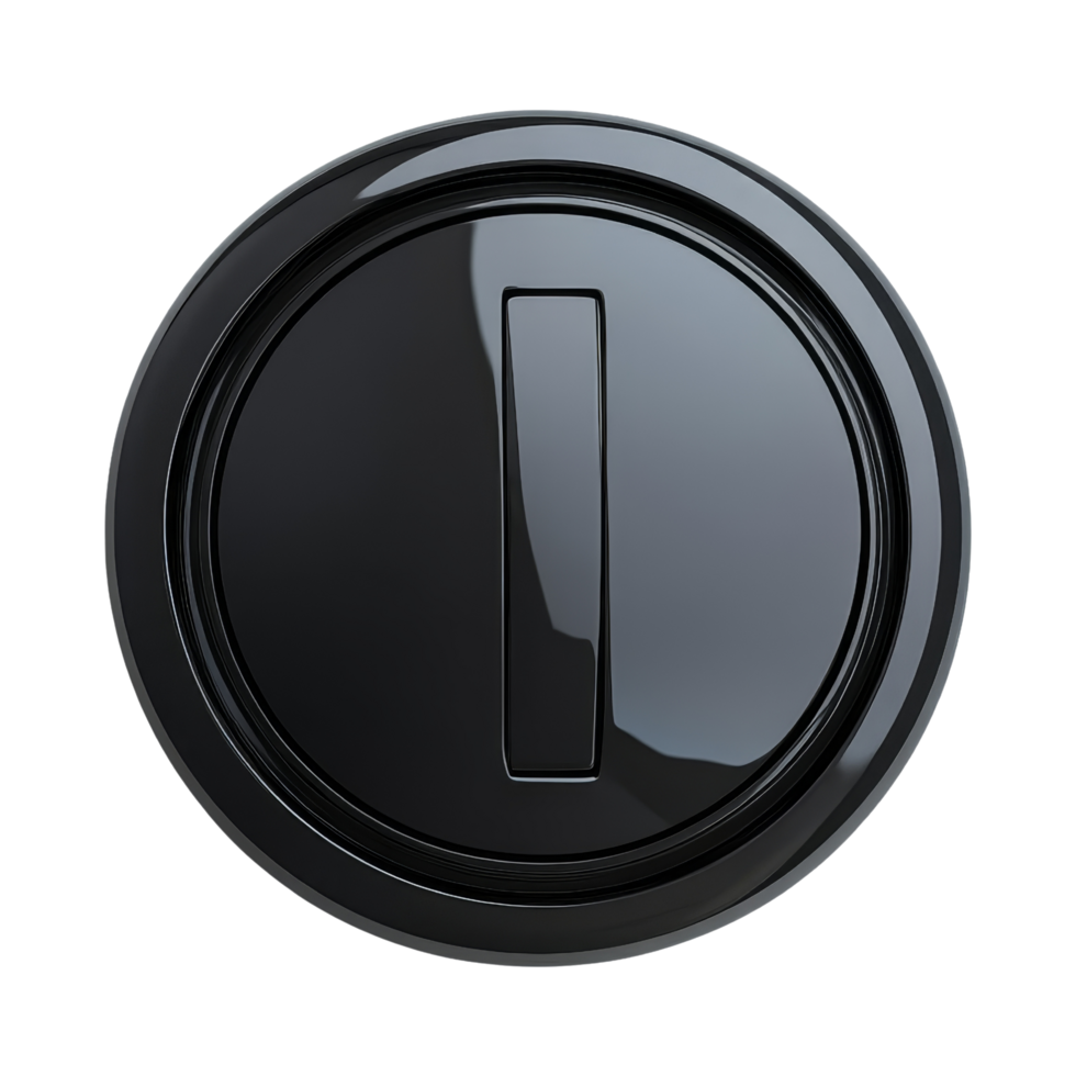 Minimalistic power button design white png