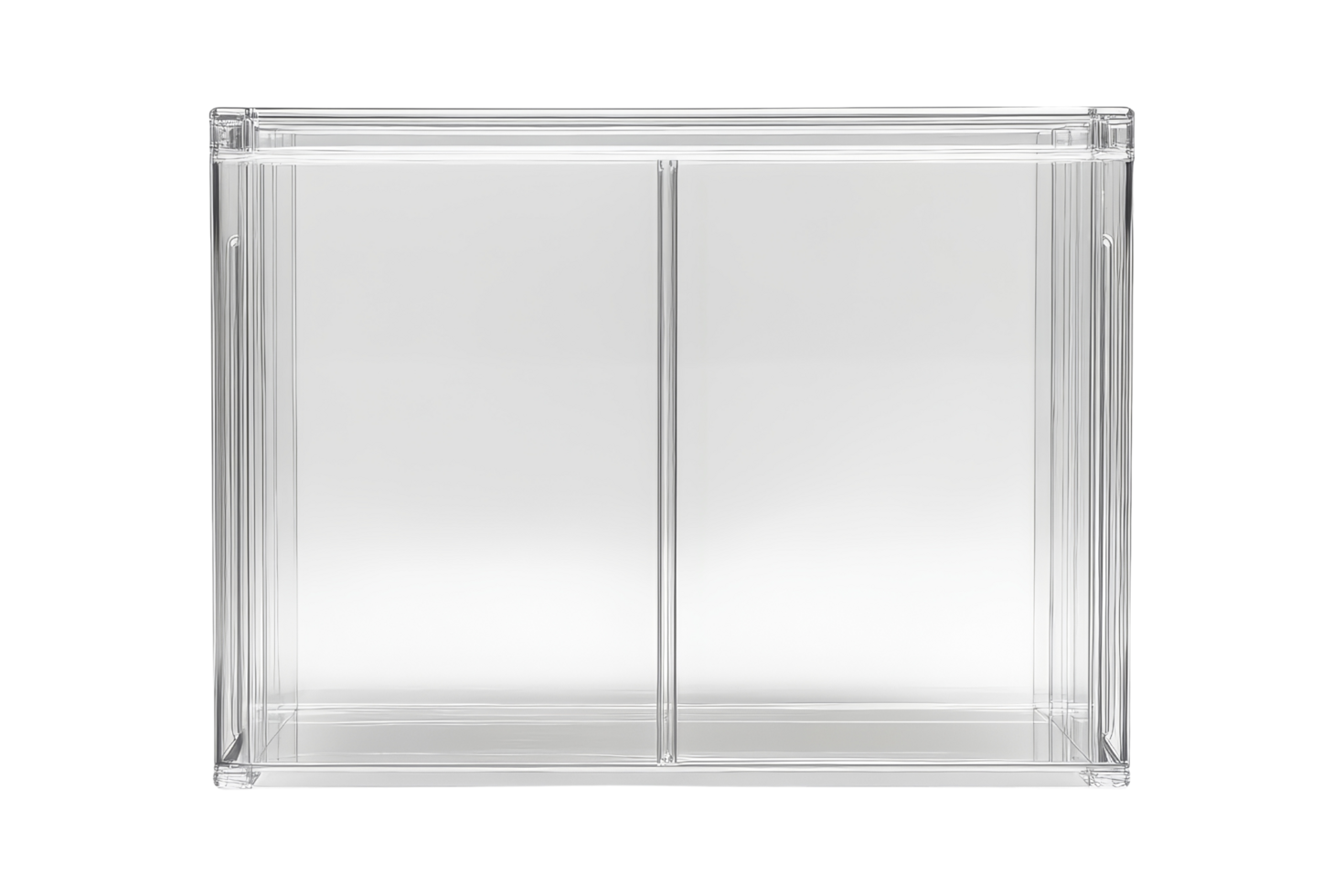 Clear acrylic cabinet display focus png