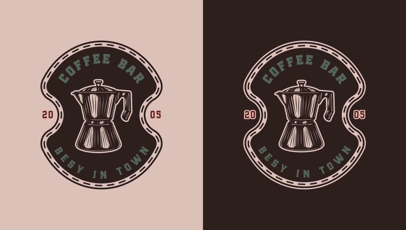 Set of Retro Coffee Logos, Emblems, Badges, Labels, Marks, and Posters. Monochrome Woodcut Style Graphic Art vector