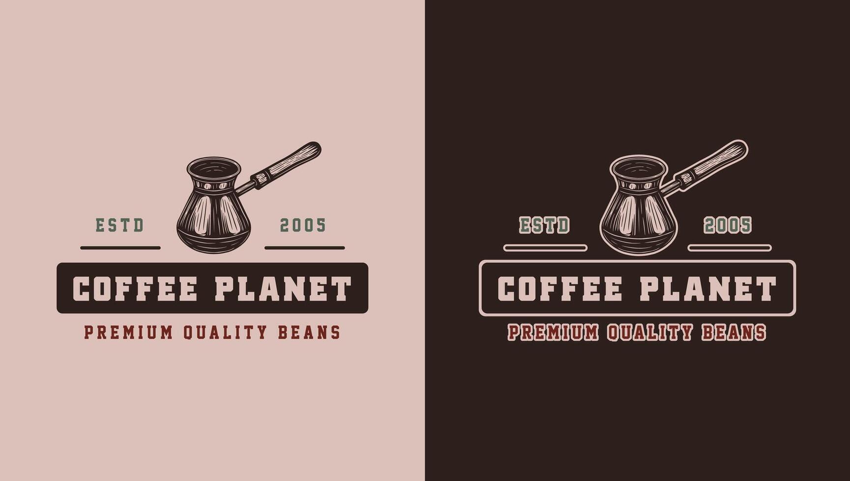 Retro Coffee Label and Logo Collection with Emblems, Marks, and Posters. Monochrome Woodcut Style Art vector