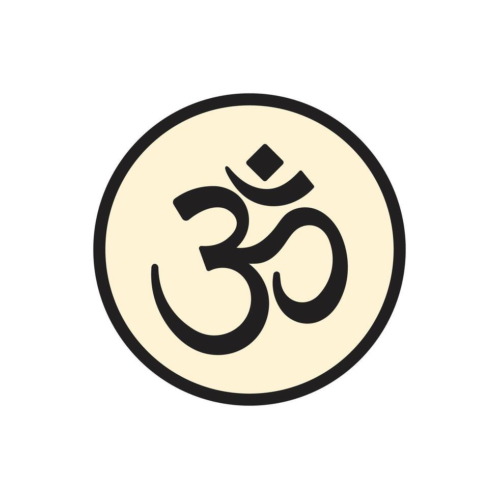 Om symbol flat illustration isolated on white background vector
