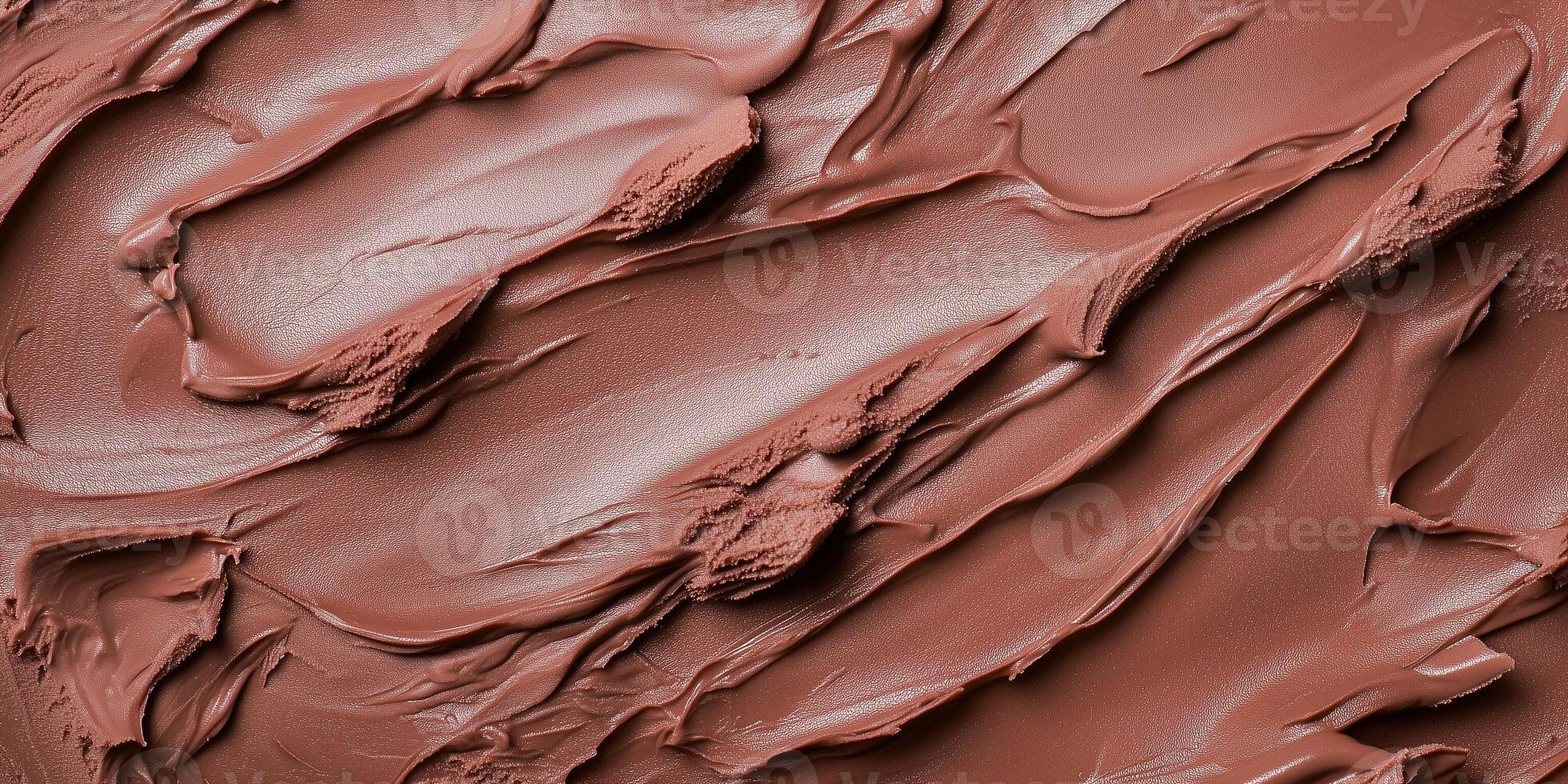 smooth texture of rich chocolate spread or ice cream, color of the year 2025 mocha mousse photo