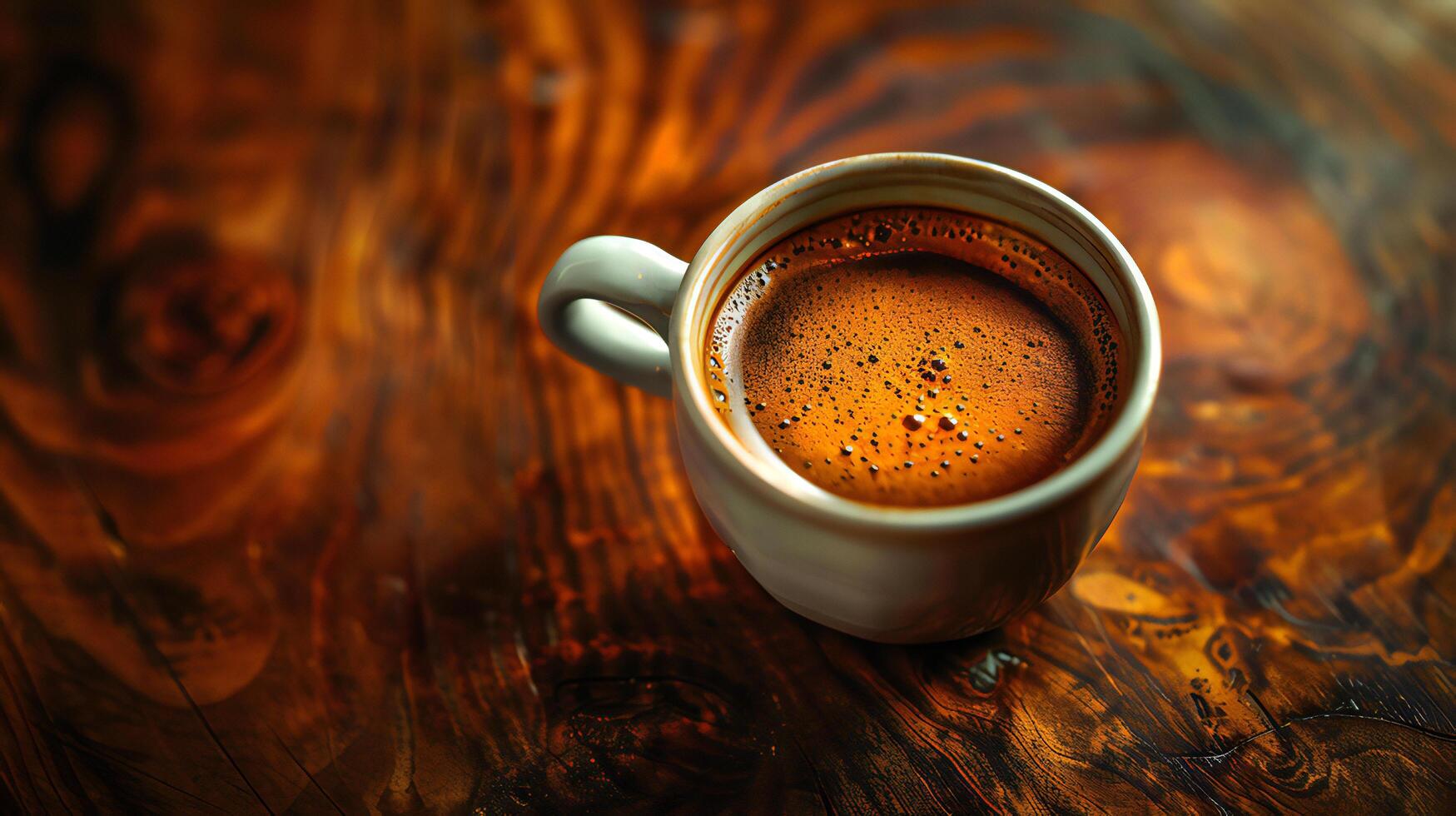 A cup of coffee on a table photo