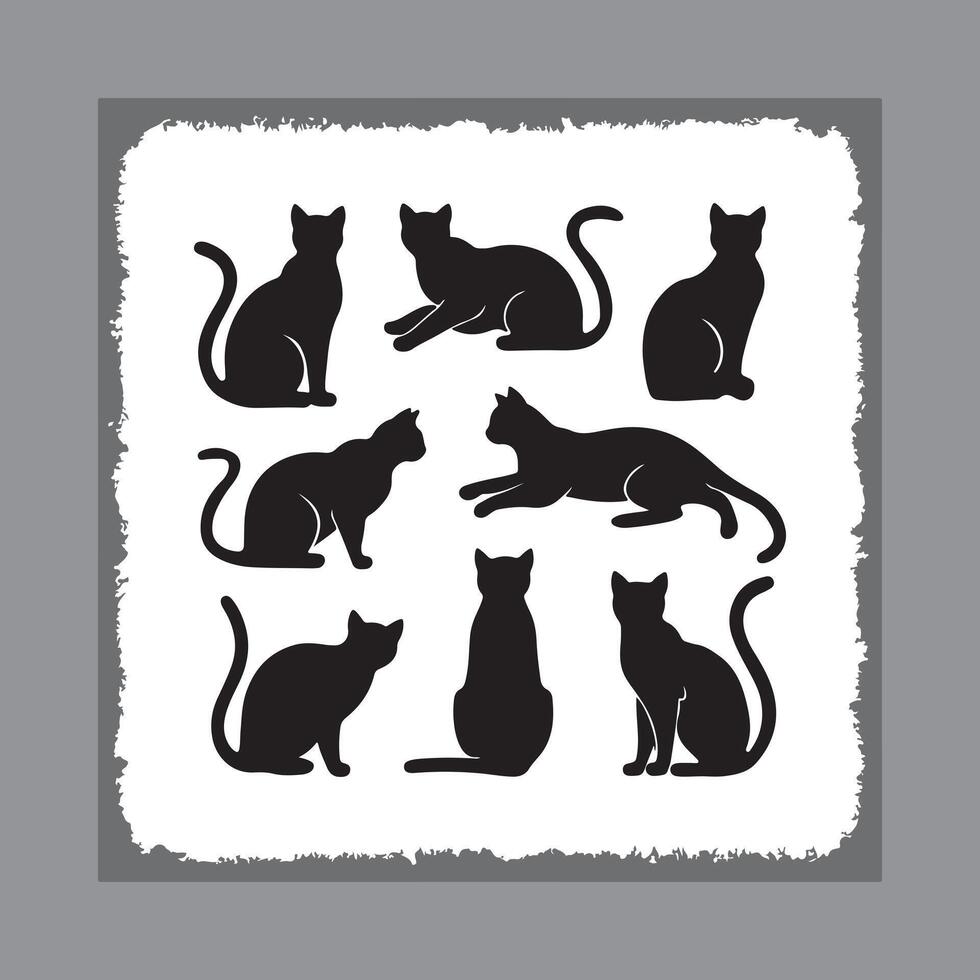 A collection of images of cats and cats vector