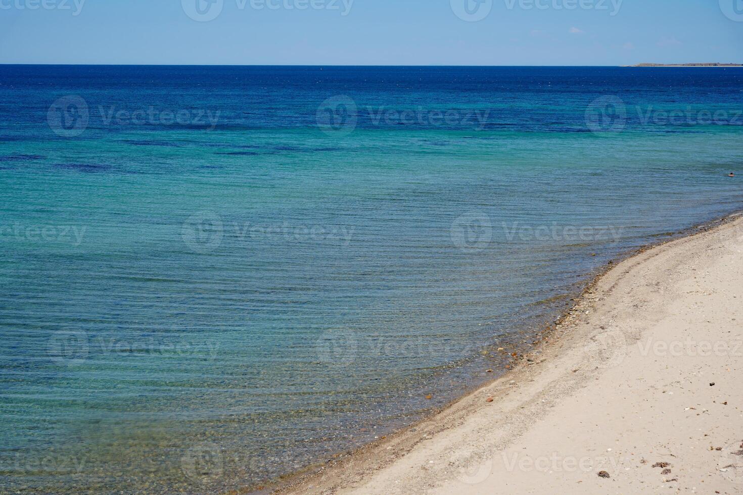 Blue sea in summer day photo