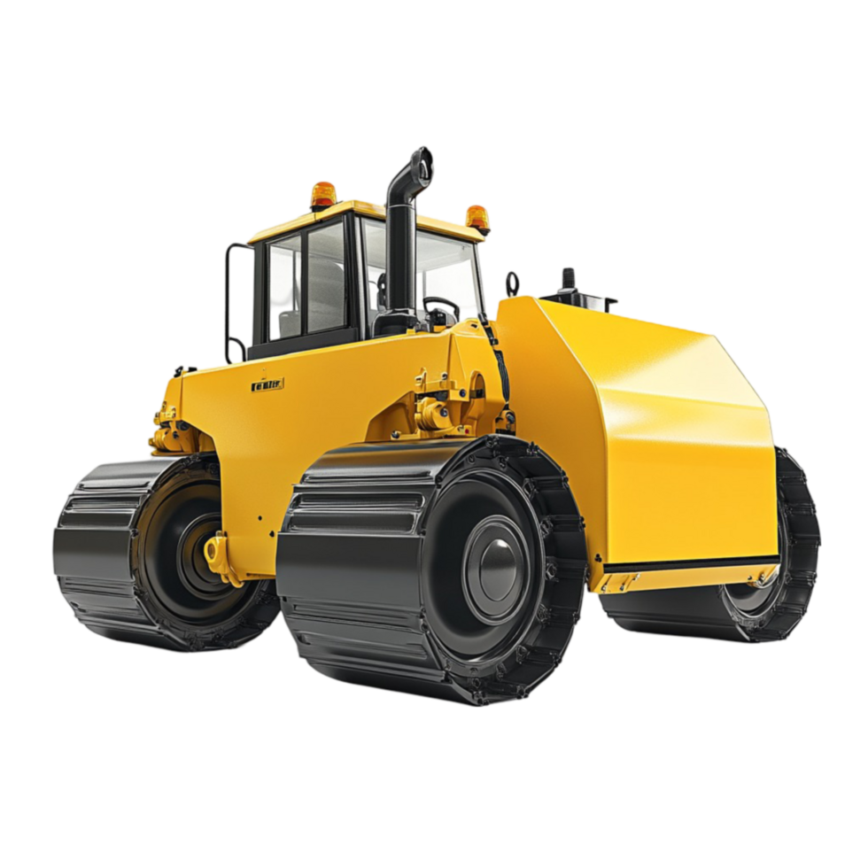 Yellow Bulldozer on Transparent Backdrop png