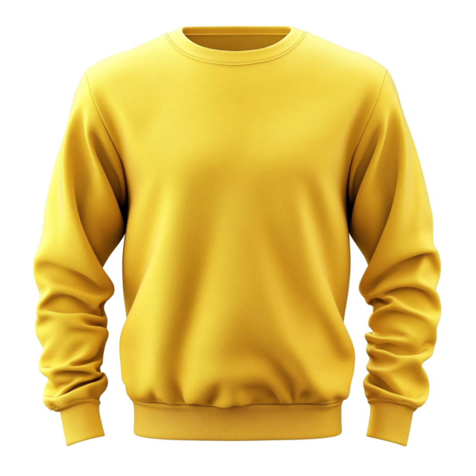 Yellow Sweatshirt on Transparent Background png