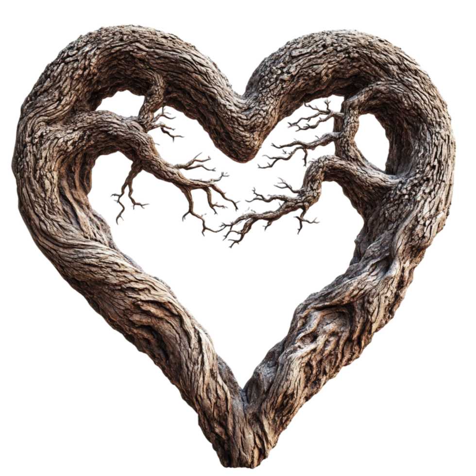 Heart-Shaped Tree with Branches Forming a Heart png
