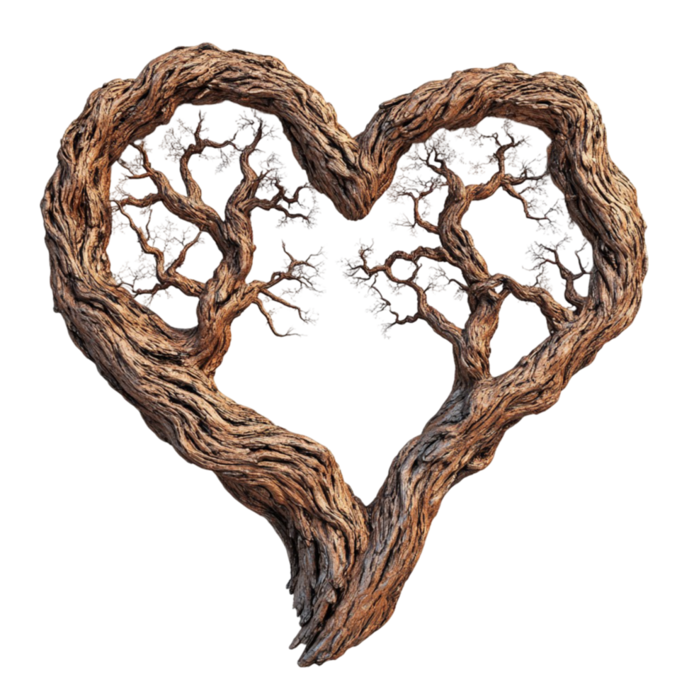 Heart-Shaped Tree with Branches in the Shape of a Heart png
