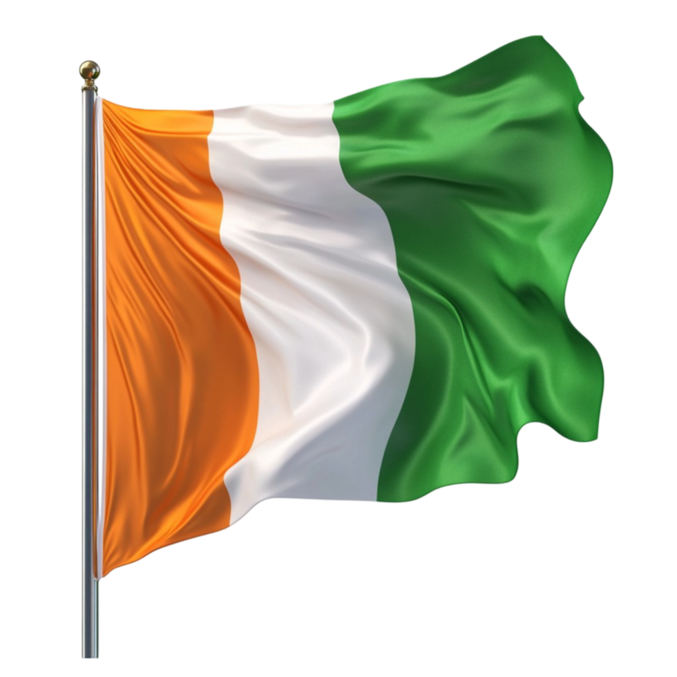 Flag of Ireland on Transparent Background png