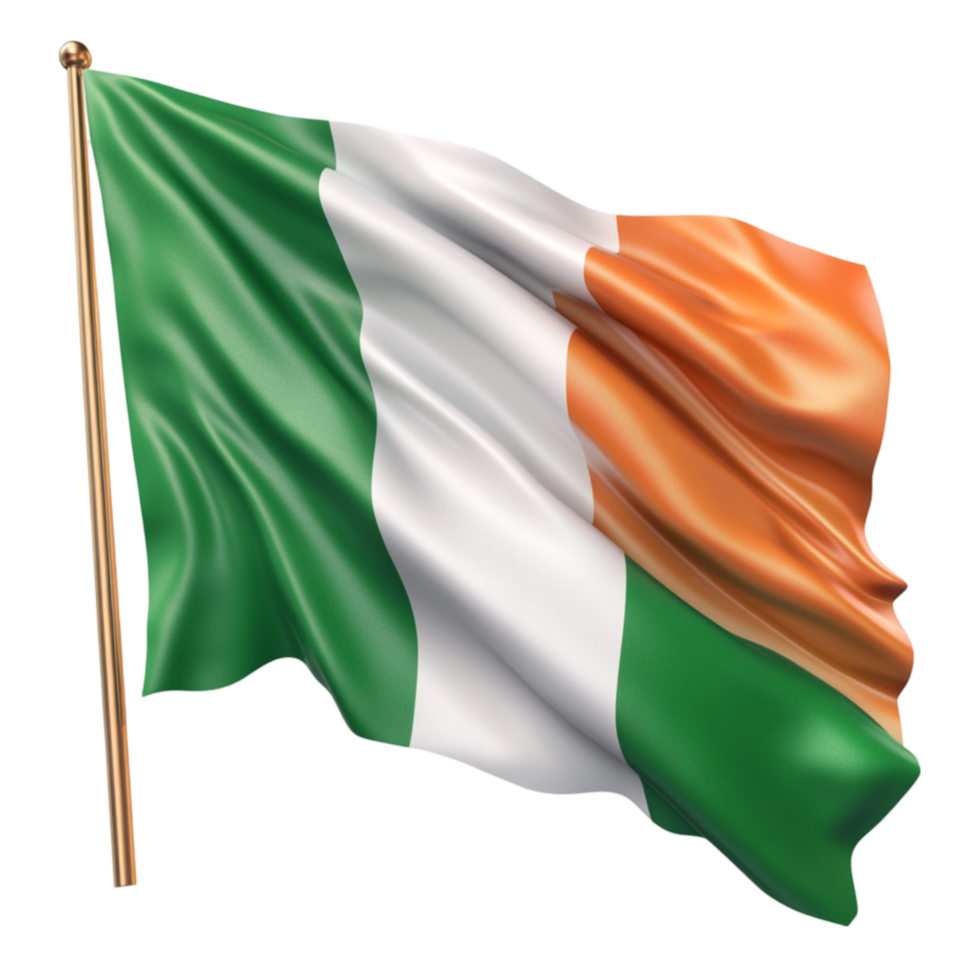 Flag of Ireland on Transparent Background png