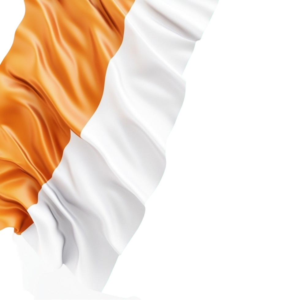 Flag of Indonesia Waving on Transparent Background on white background png