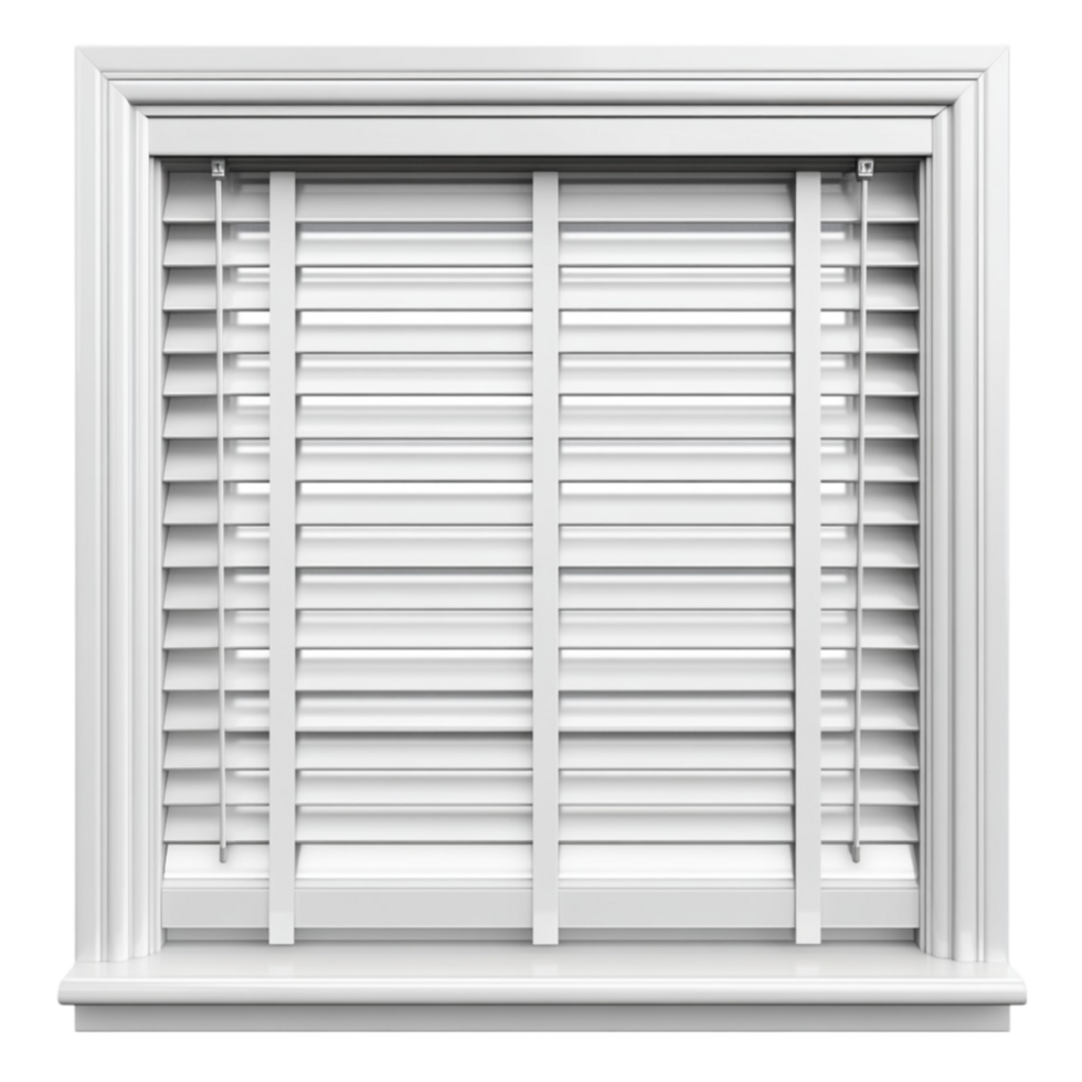 Window with Blinds on Transparent Background png