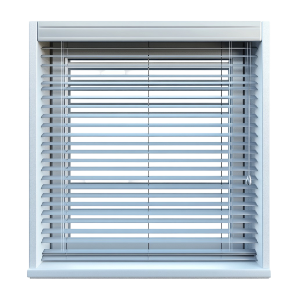 Modern Window with Closed Blinds on Transparent Background png