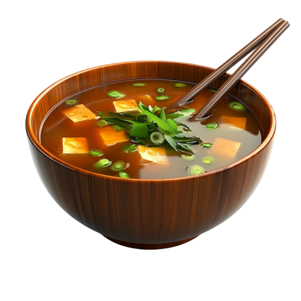 Soup with Chopsticks on Transparent Background png
