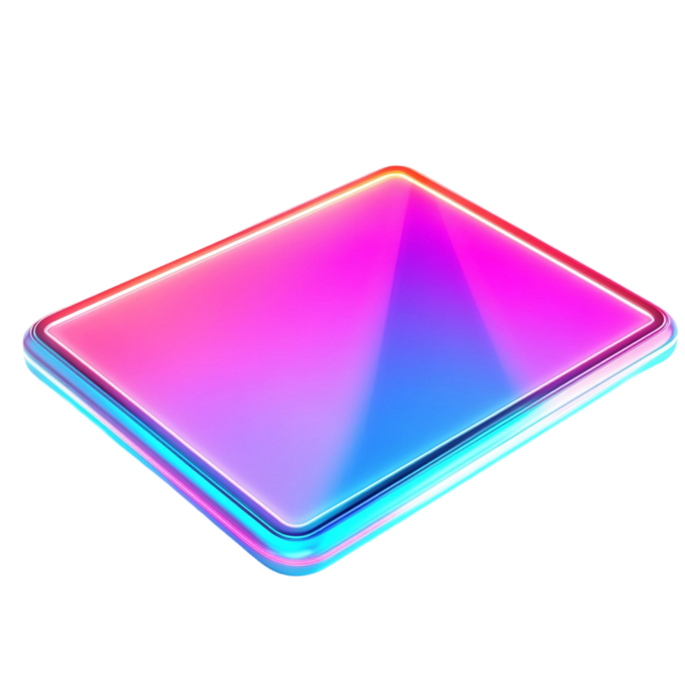 Multicolored Tablet on Clear Background png