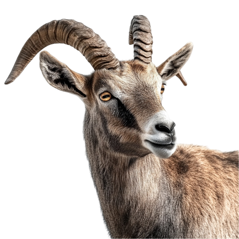 Goat with Horns on Transparent Background png
