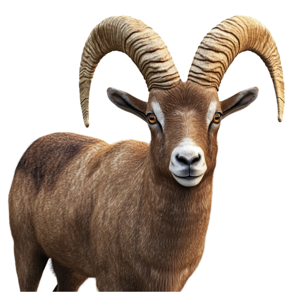 Ram with Big Horns on Transparent Background png