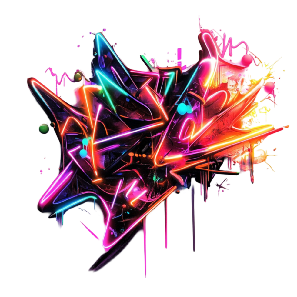 a colorful graffiti styAbstract colorful explosion of vibrant artistic splashesle painting on a white background png