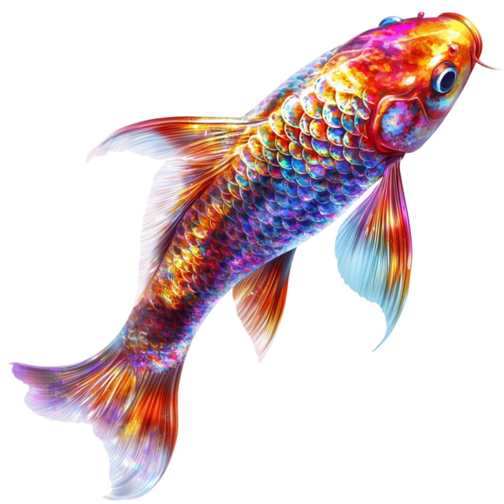 Colorful Fish on Transparent Background png