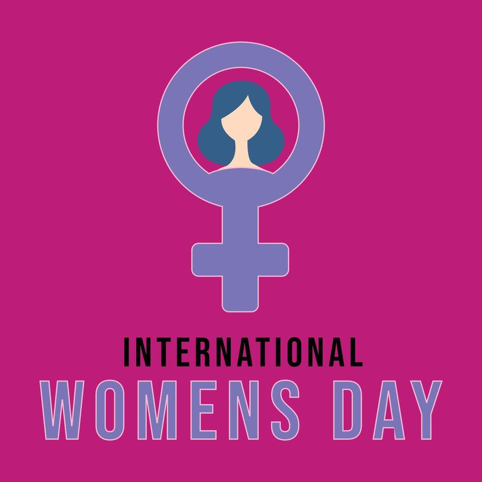 Happy international women's day 2025 female symbol colorful and bold text, heart, with pink background banner concept design, , marketing, designing, fashion, rights, creative, agency vector