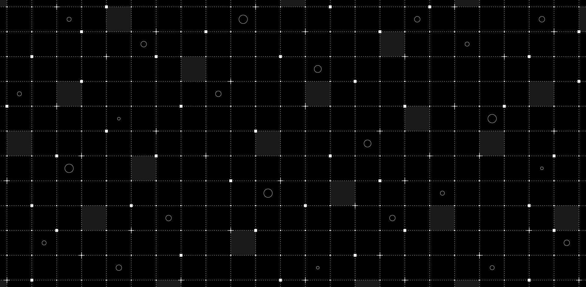 VR HUD futuristic grid interface with line and dot patterns. Spaceship digital UI mesh. Sci fi dashboard design template in black and white. Hi tech GUI visor or FUI display background vector