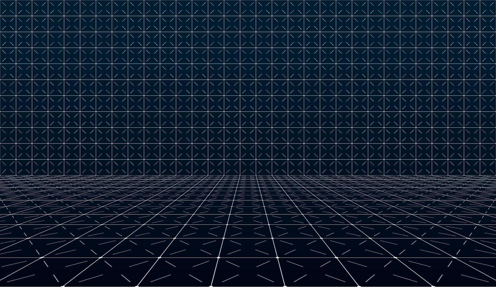 Minimalist HUD grid with intersecting lines in perspective. Clean modern abstract design. Futuristic backdrop ideal for product display. EPS illustration highlighting technology and sleek visuals vector