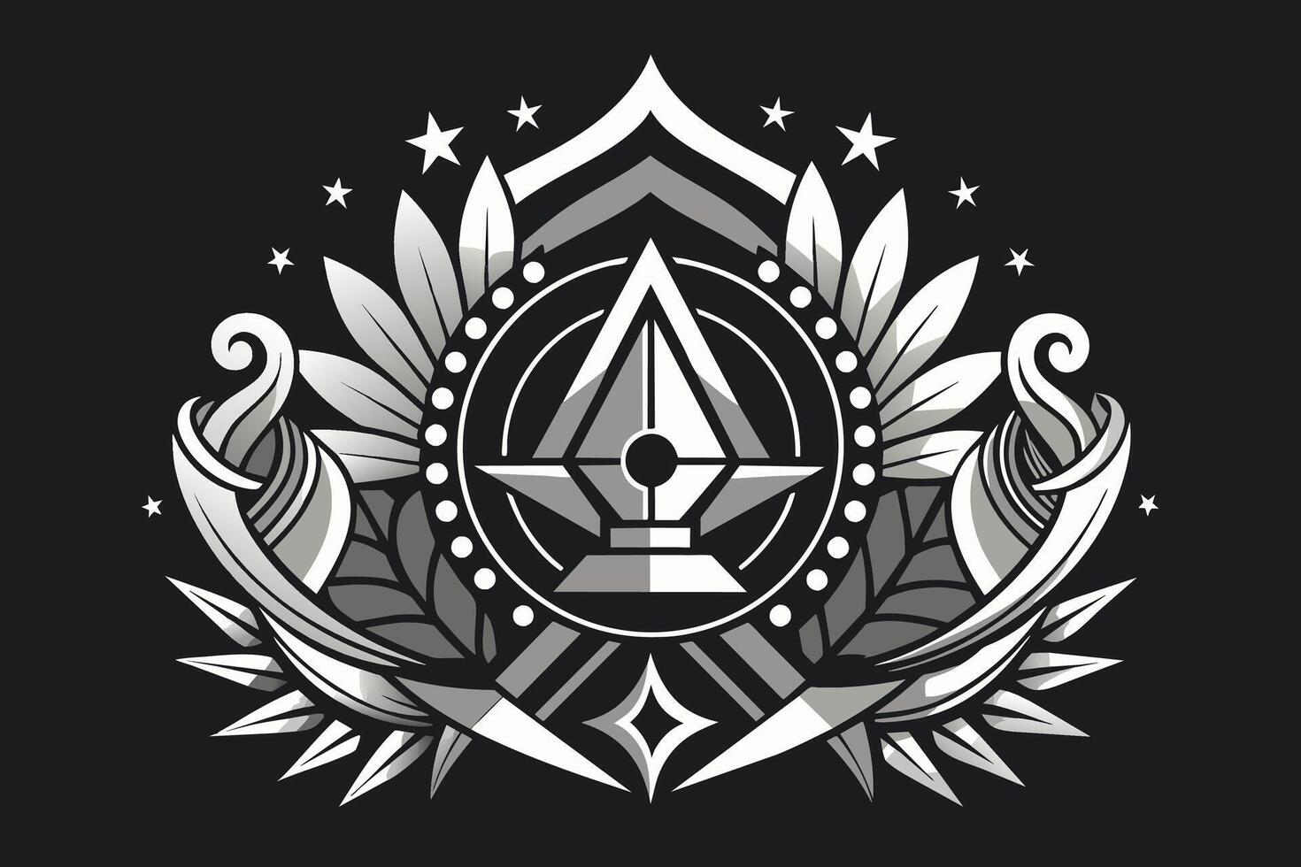 A monochromatic design conveying a sense of unity and cohesion vector