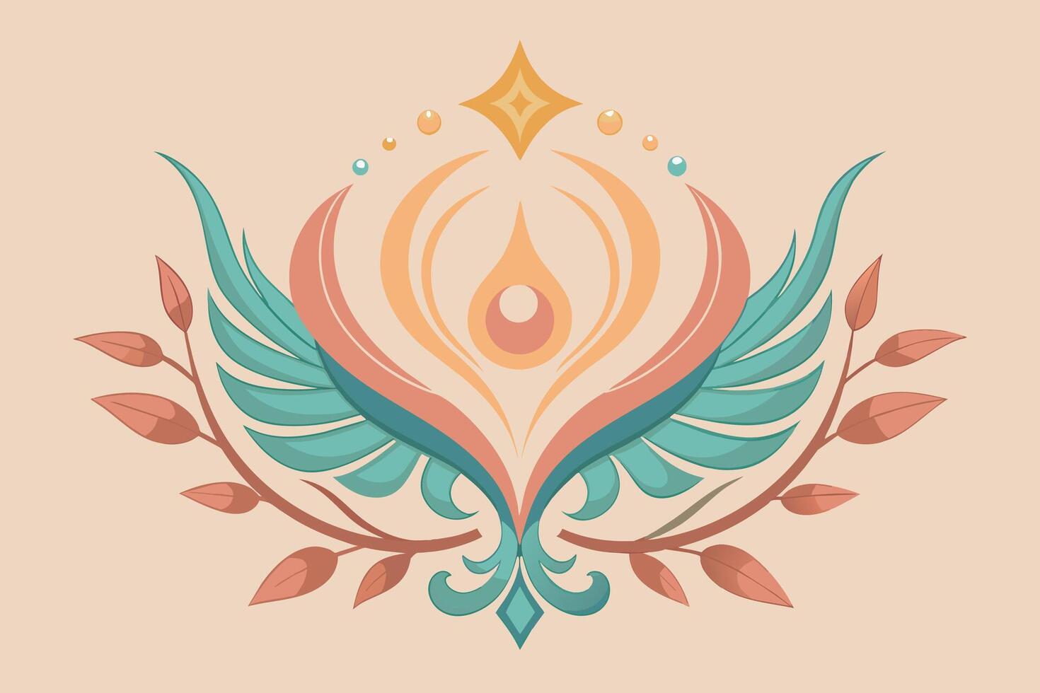 A delicate ethereal shape symbolizing fragility and grace vector