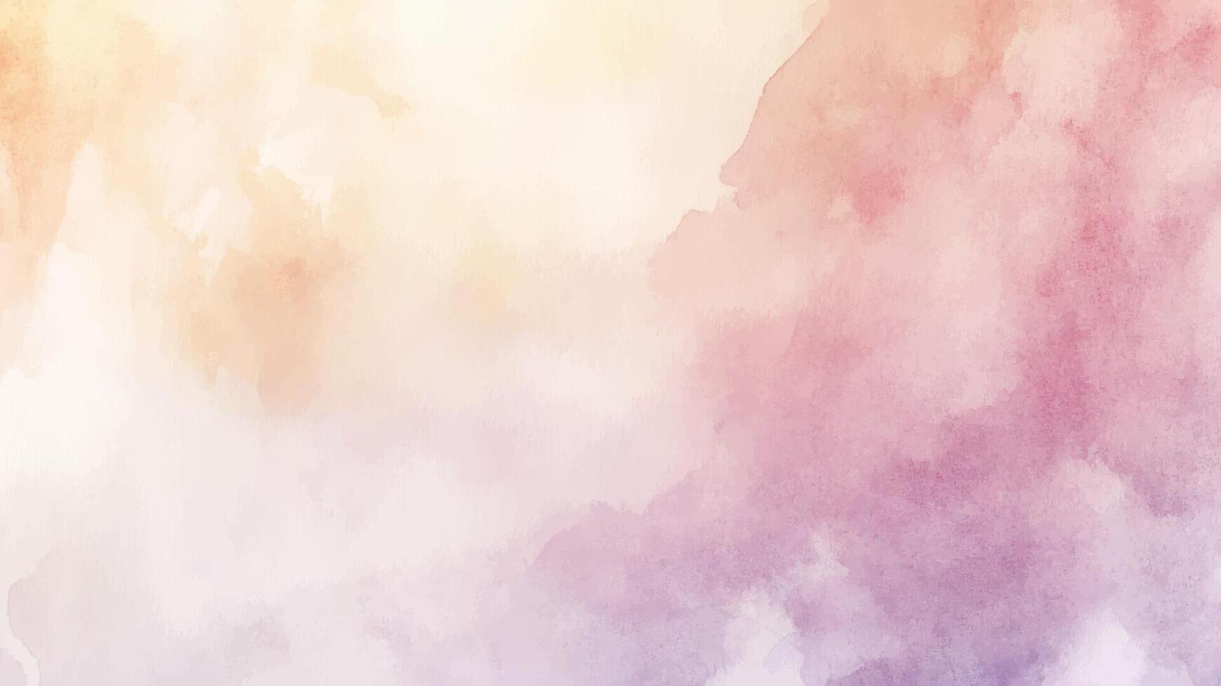 Watercolor background featuring soft pastel hues and hand-drawn textures. Watercolor background with pastel pink yellow colors vector