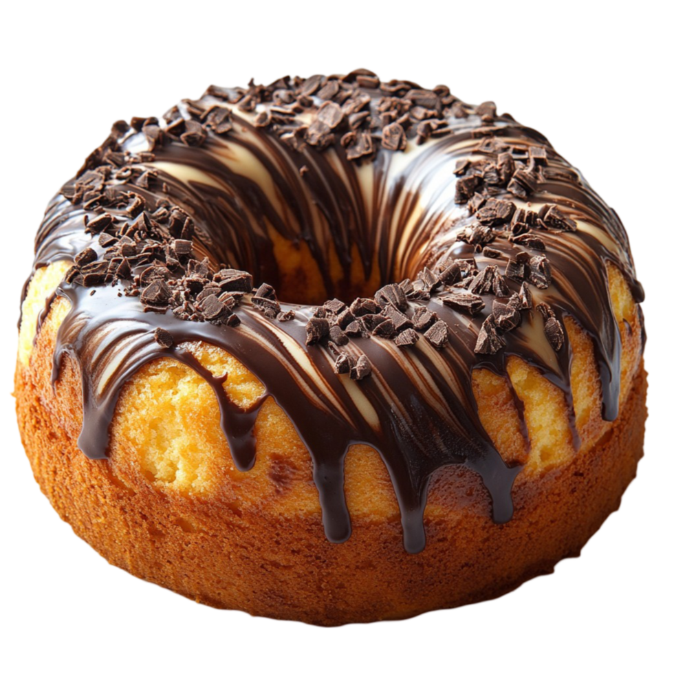 Chocolate Marble Bundt Cake with Drizzle png