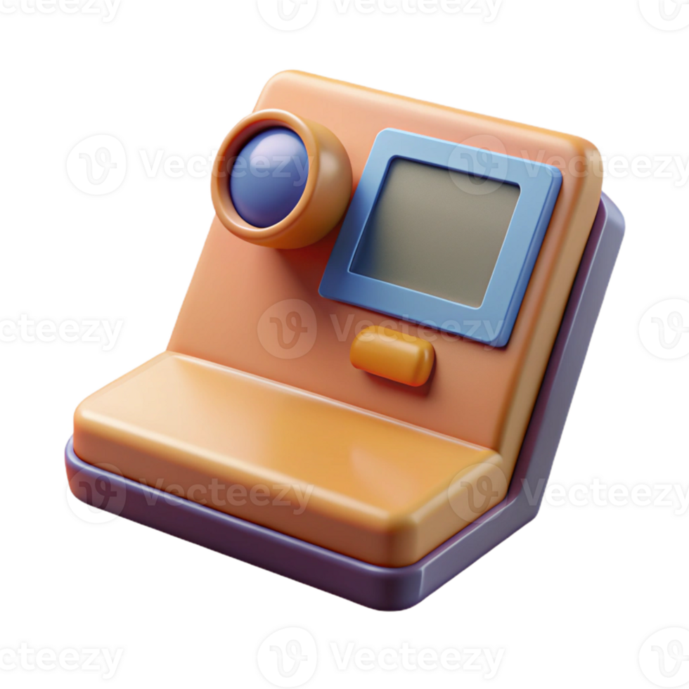 3D Render Cartoon Camera Illustration png