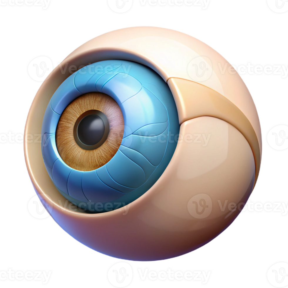 3D Render of a Realistic Eye png