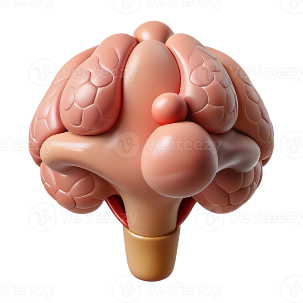 3D Model of Human Brain png