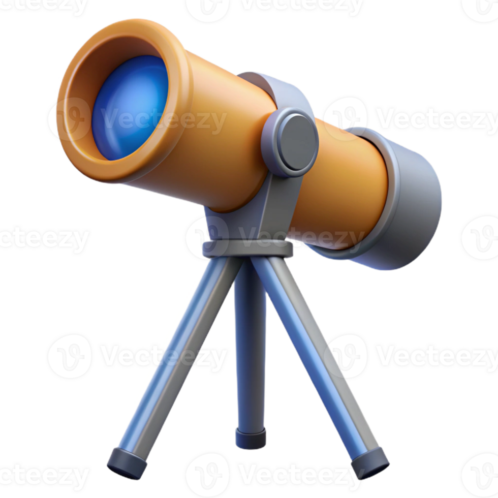 3D Telescope on Tripod png