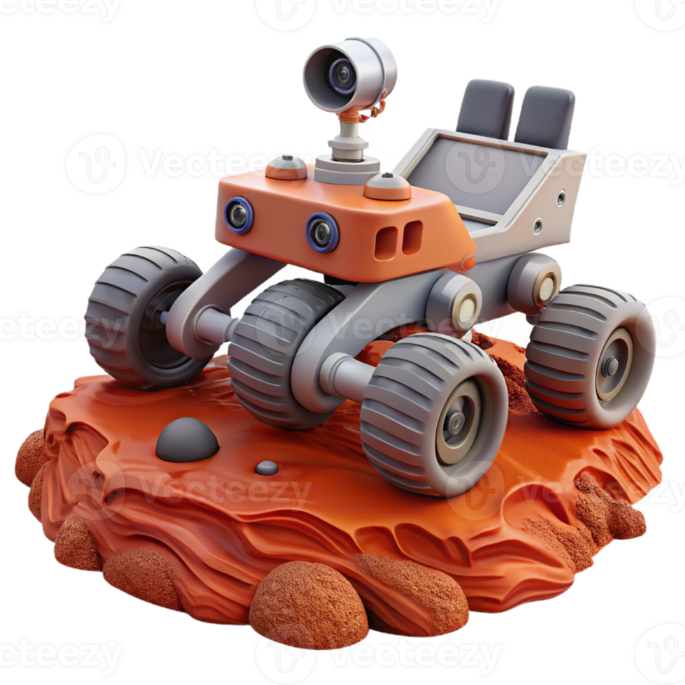 3D Render of a Martian Rover png