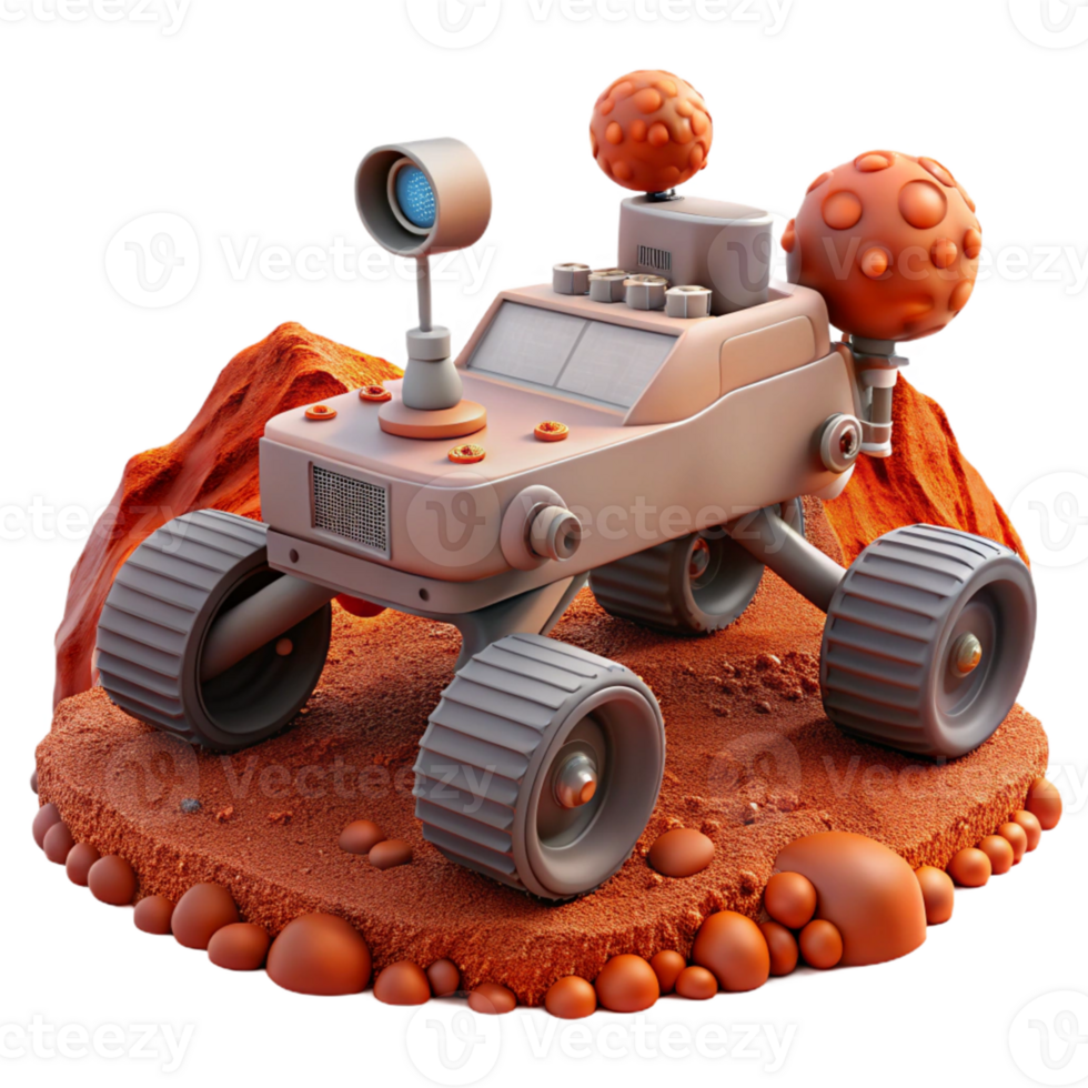 3D Rendered Mars Rover Illustration png