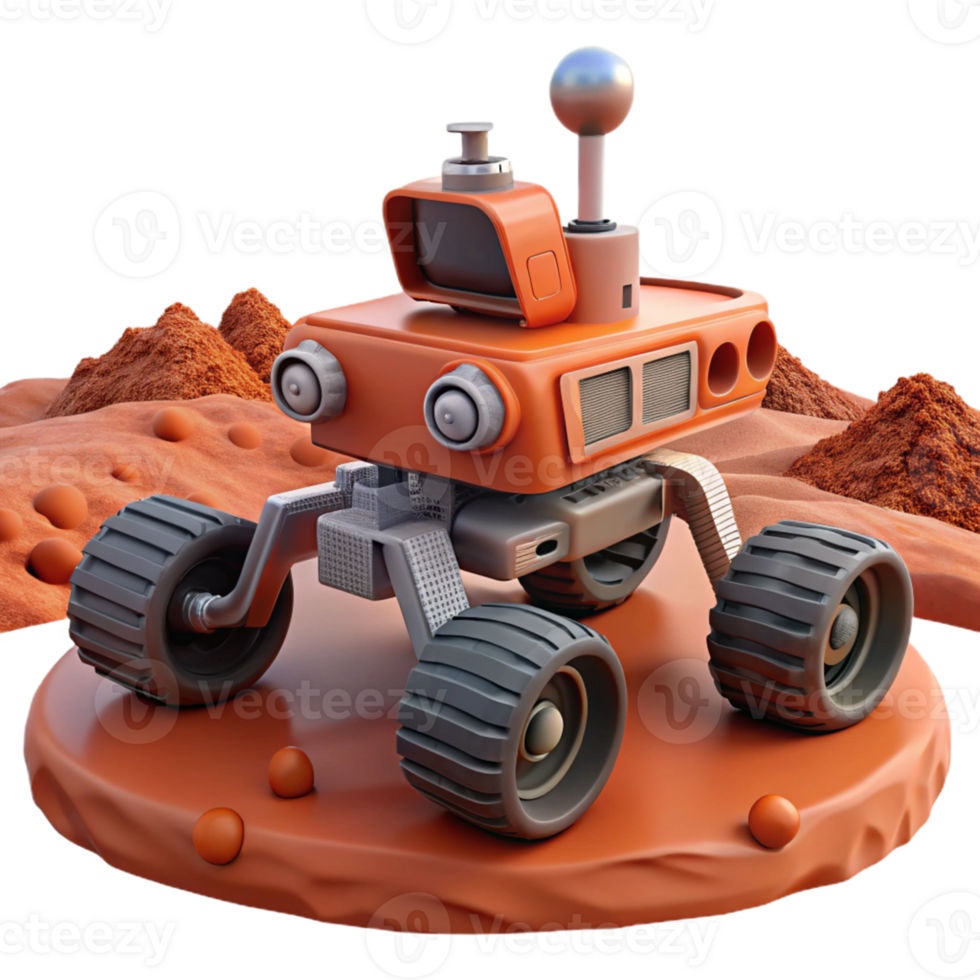 3D Render of a Futuristic Rover png