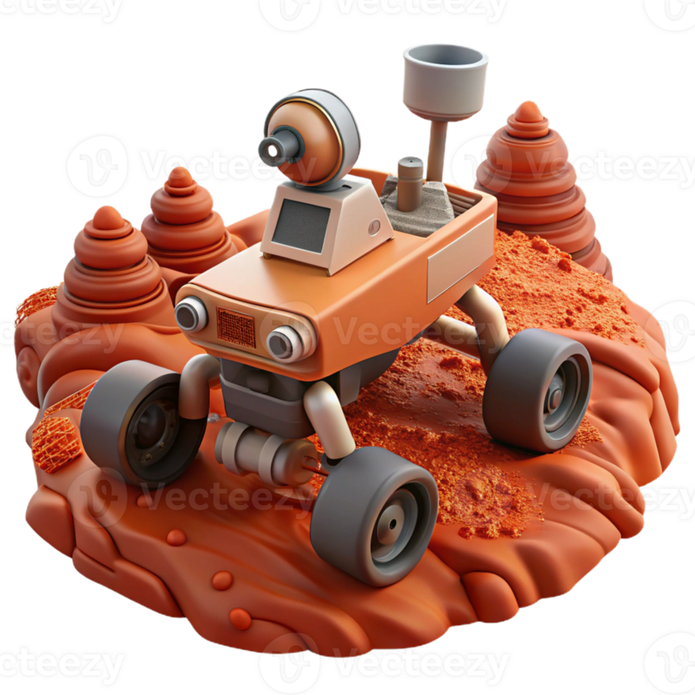 Rover on a Red Planet Surface png