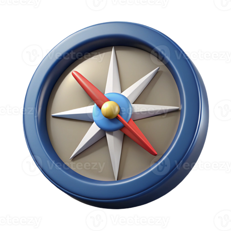 3D Compass Illustration png