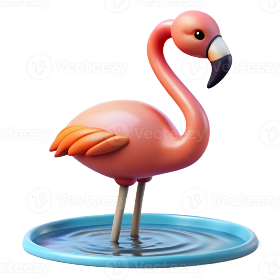 flamingo♡ 3d-pink-flamingo-in-pool-png.png