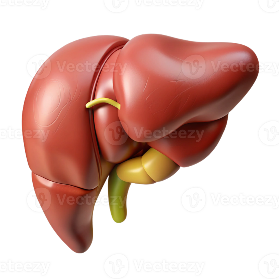 3D Human Liver Anatomy Model png