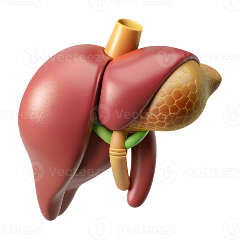 3D Rendered Human Liver Anatomy png