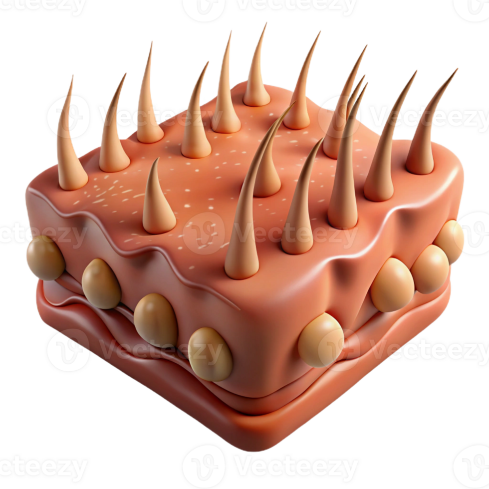 3D Render of Human Skin Texture png